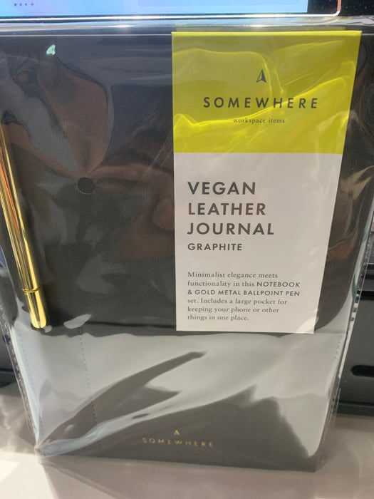Somewhere Workplace Items Vegan Leather Journal - Graphite A5 Somewhere办公文具出品 纯素皮革手帐记事本 石墨色 A5