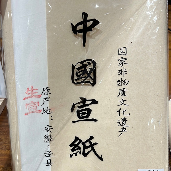 Chinese Calligraphy & Ink Painting Practice Xuan Paper - Raw -  69 x 34cm 4尺4开书法国画练习纸：生宣