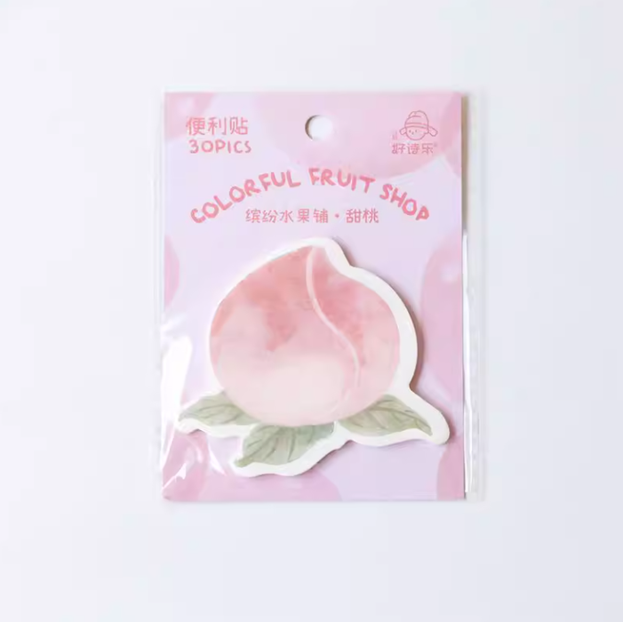HAOSHILE Memo Sticks 30Pcs 好诗乐便利贴 缤纷水果铺系列 甜桃 30张