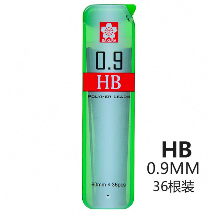 Sakura Pencil Leads 0.9mm HB 36PCS 樱花牌大容量活动铅笔芯0.9mmHB 36根装