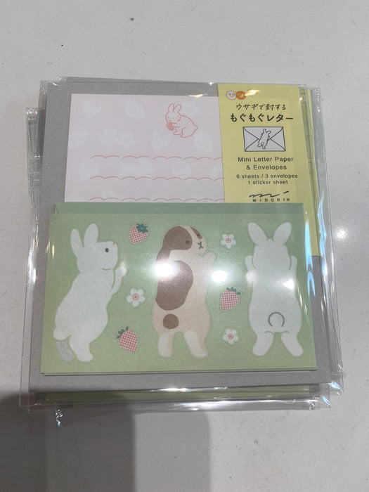 mini letter set hungry rabbit