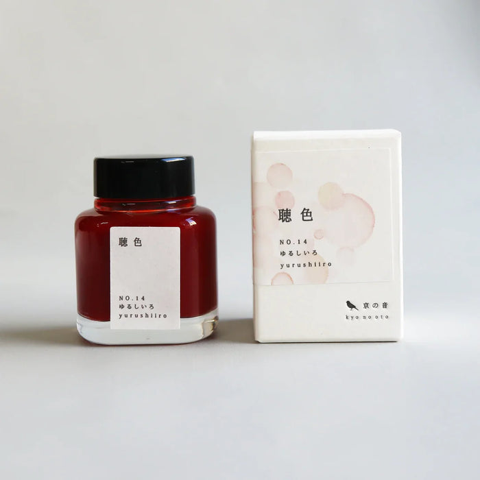 Kyo-no-oto Bottled Ink 40ml - Yurushirro 日本TAG文具 京之音瓶装墨水40ml 听色