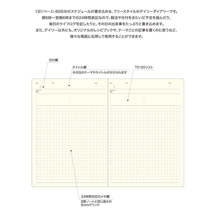 Laconic LGF03-36 Style Notebook A5 Daily 日本Laconic STYLE NOTEBOOK记事本 A5 每日计划