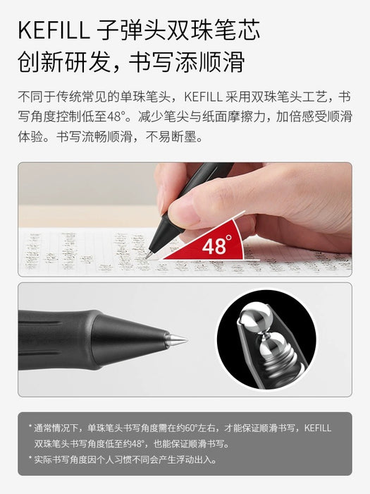 KACO GEL INK PEN SET 6pcs 不错炫黑套装中性笔0.5黑6支套装  学生刷题笔黑笔书写笔记文具签字速干