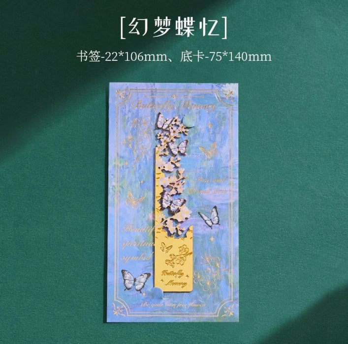 Metal Bookmark 蝶与诗系列 金属书签：幻梦蝶忆