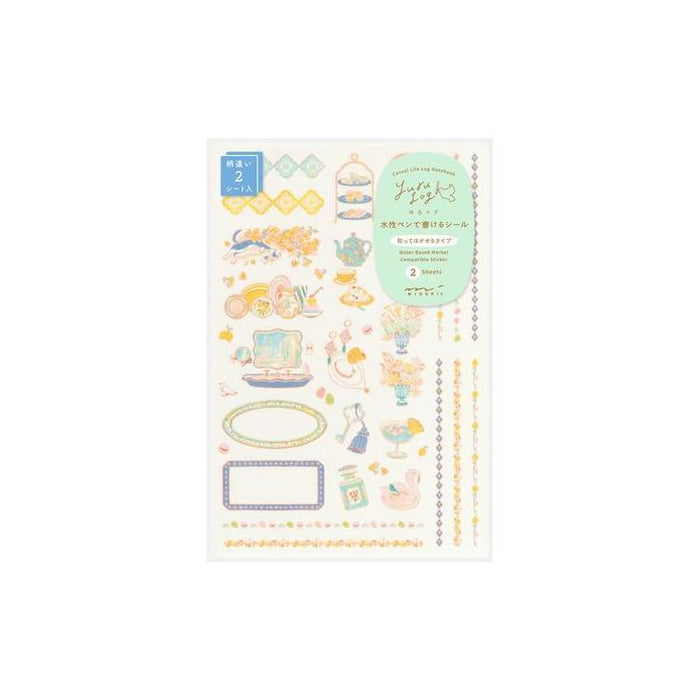 Midori Yuru Log Decoration Sticker Set - Travel & Hotel (2 Sheets) 日本MIDORI Yuru Log系列装饰贴纸 旅行和酒店 2页装