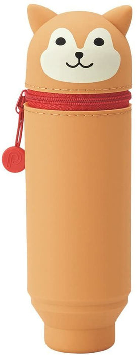 LIHIT LAB. Smart Fit PuniLabo Stand Pen Case - Shiba Inu 日本喜利PuniLabo 可站立式硅胶笔袋 秋田犬