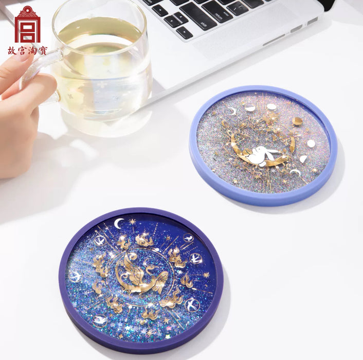Gifts from the Palace Museum:Coaster故宫文创 沙钥日月杯垫 玉兔