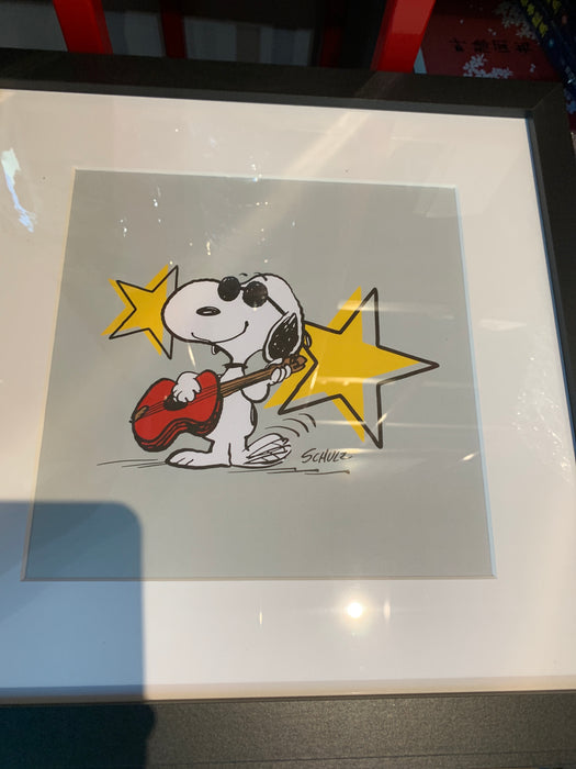 peanutas rockstar framed print handmade