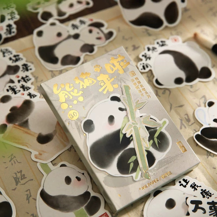 Panda-themed Postcard 熊猫来啦 异形明信片