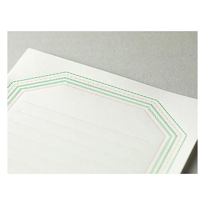 Midori Letterpress Stationery Set, Frame Pink 日本MIDORI凸版印刷信笺套装 粉色相框款