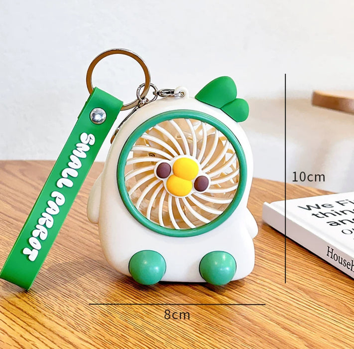Portable Fan 可爱便携小风扇 钥匙扣挂件迷你USB 小鹦鹉 颜色随机