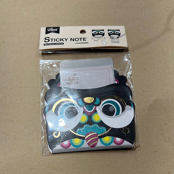 PAPUS LION DANCE Sticky Notes - Black 机关告示贴 黑舞狮
