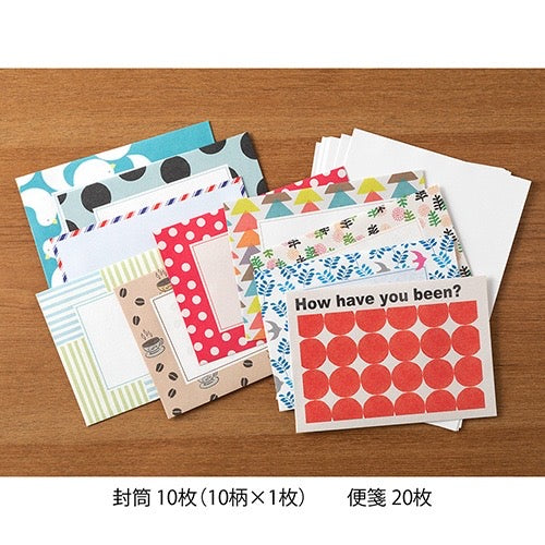 Midori Assorted Pattern Letter Set (Red Series) 日本MIDORI多彩混搭信纸套装 红色款