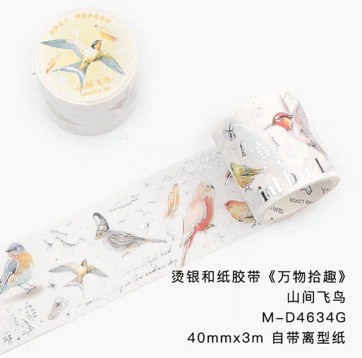 CardLover Foil-stamped Decorative Washi Tape 信的恋人 烫银和纸胶带 万物拾趣 山间飞鸟