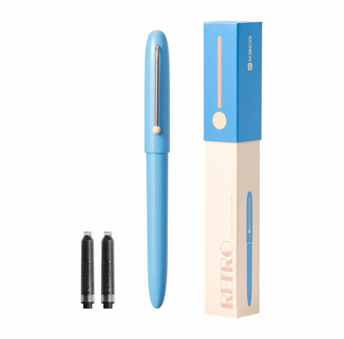 KACO Retro Classical Fountain PEN EF Blue 锐途钢笔 复古包尖 蓝色