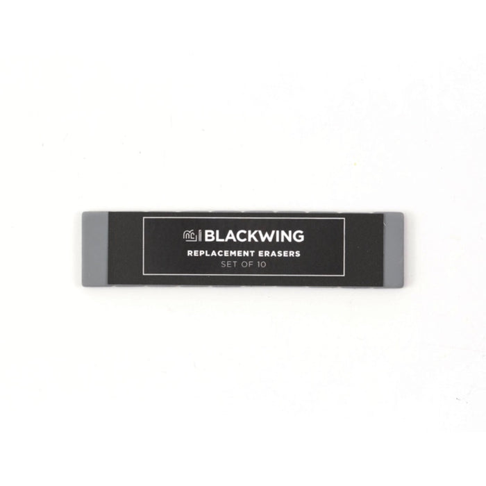 Blackwing Replacement Erasers - Grey (Set of 10) 黑翼替换装橡皮 10个装 灰色