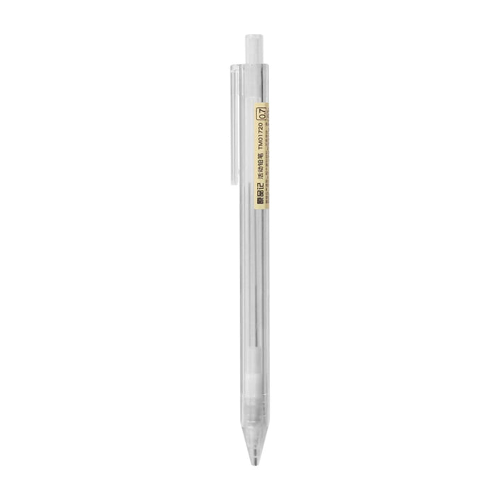 Transparent Plastic‌ Mechanical Pencil天卓透明按动铅笔简约小学生绘画自动铅笔0.7mm