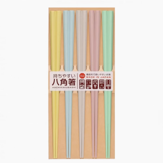 SUNLIFE Octagonal Chopsticks日本SUNLIFE彩色八角筷子 PBT材质 5双装
