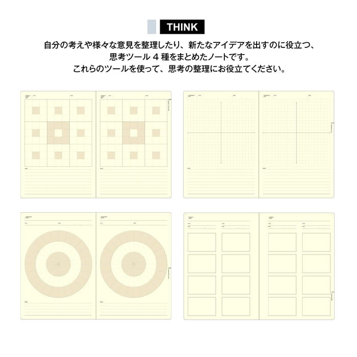 Laconic LGF09-36 Style Notebook Mandala Chart A5 Thinking Organization 日本Laconic STYLE NOTEBOOK记事本 A5 思考工具