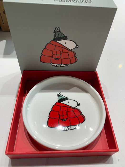 peanuts snoopy round trinket dish puffa