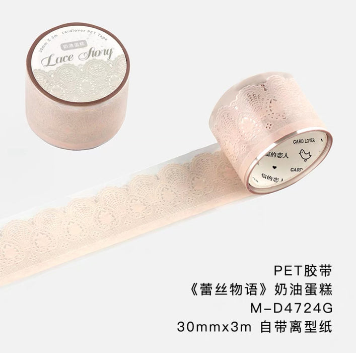 CardLover PET Decorative Tape 信的恋人 PET胶带 蕾丝物语 奶油蛋糕