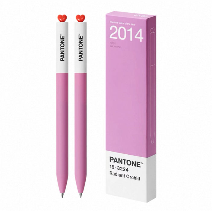 KACO FIRST & PANTONE GEL INK PEN 2014 Radiant Orchid 0.5mm Black 18-3224 2pcs KACO FIRST初心潘通联名款PANTONE年度代表色中性笔0.5mm黑色墨水2支装-2014年 璀璨紫兰花