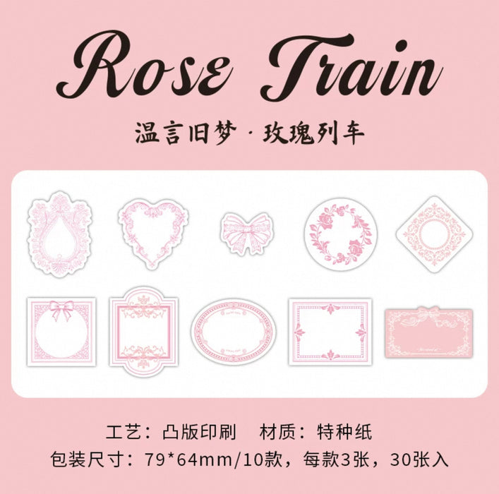 Journal Stickers Rose Train 温言旧梦系列 玫瑰列车