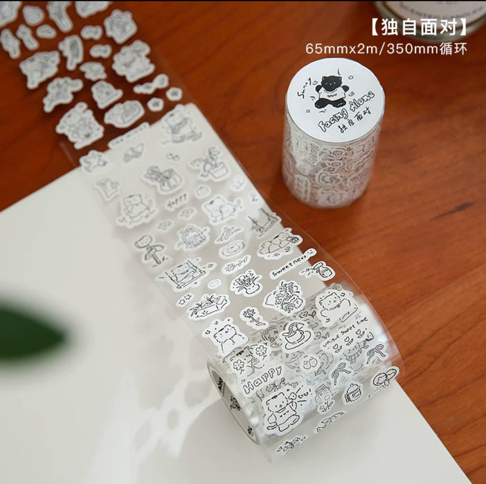 Decorative Tape Facing Alone 小猫碎碎念咕卡胶带 独自面对
