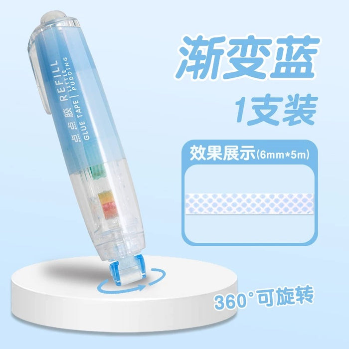 CHANGLI GT-A575RE Glue Tape Blue 点点胶 按动可替换 渐变蓝