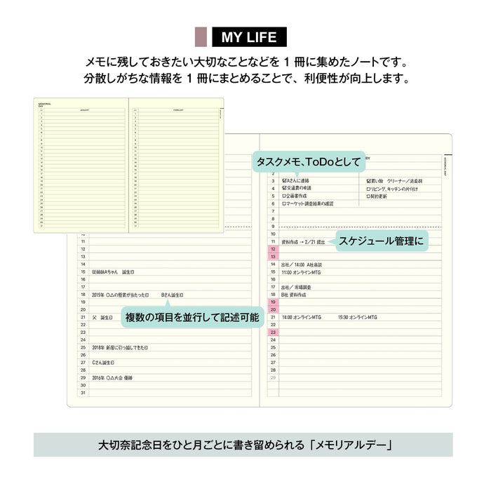 Laconic LGF10-36 Style Notebook A5 Life Event 日本Laconic STYLE NOTEBOOK记事本 A5 生活记录