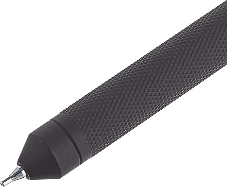 Ohto MF-20K3B Multi-Pen, Hexagon Barrel, Knurled Grip, 3 Points, Matte Black日本ohto乐多三合一金属多功能重力感应圆珠笔自动铅笔 黑色
