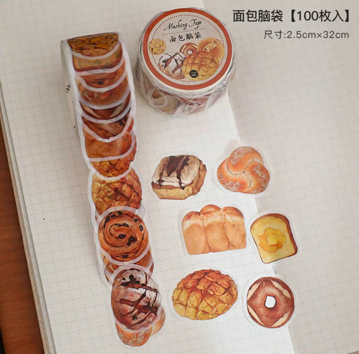 Decorative Washi Tape Sticker Roll美好季节和纸胶带 面包脑袋