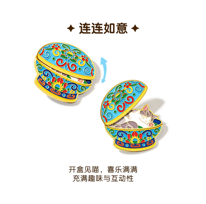 Gifts from the Palace Museum:Decorative Fridge Magnet故宫文创 宫猫盒盒美美冰箱贴 连连如意