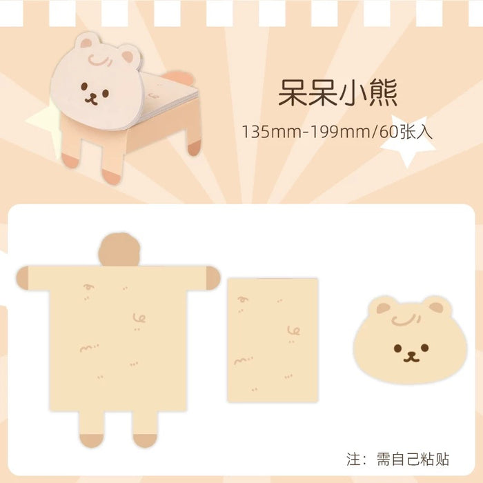 Origami Note Pads奶油趣味 可折叠便签 呆呆小熊