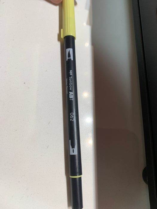 Tombow 56503 Dual Brush Pen Art Marker, 026 - Yellow Gold, 1 Pack. Blendable, Brush & Fine Tip Marker