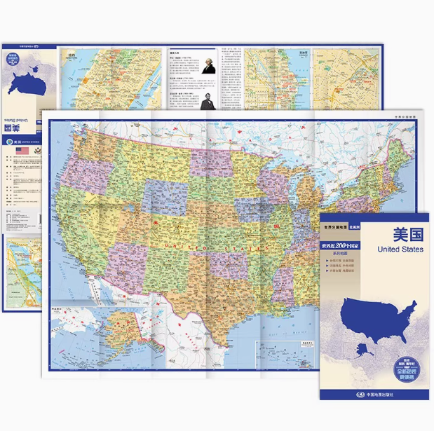 美国地图 中英文对照