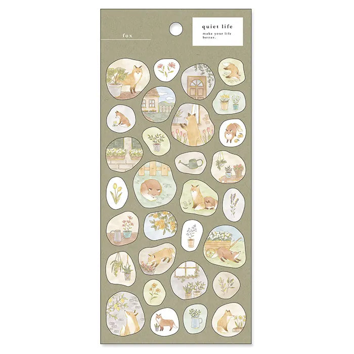 Mind Wave Quiet Life Animal Sticker - Fox 日本MIND WAVE平静生活系列动物主题贴纸 狐狸