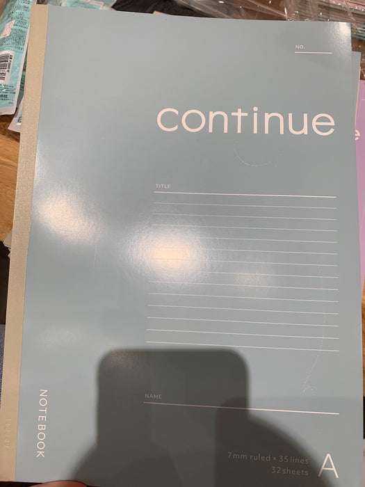 Continue Notebook - 7mm Ruled x 35 lines 32Pages 横格胶装笔记本 7毫米横格 32页