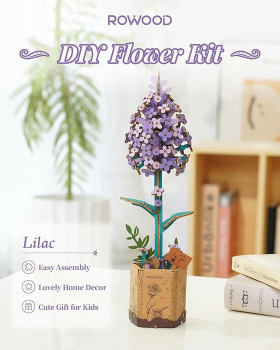 ROWOOD Wood DIY Flower Kit TW021 - Lilac 若物DIY手工拼装模型 丁香