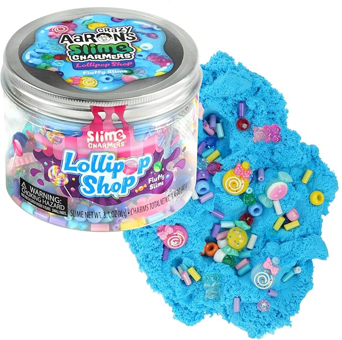 Crazy Aaron's Slime Charmers® - Lollipop Shop - Fluffy Blue Cloud Slime史莱姆软胶玩具