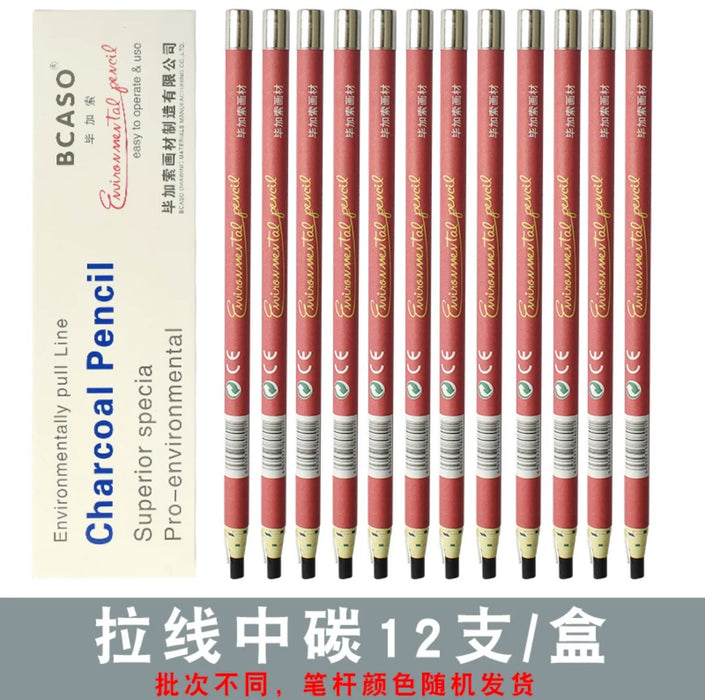 BCASO Environmentally Pull Line Charcoal 802 Medium 毕加索 环保拉线炭笔 802中 （单支）