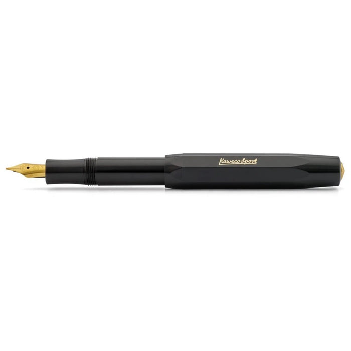 KAWECO CLASSIC SPORT BLACK FOUNTAIN PEN F 10000004 卡维克经典系列运动款钢笔 黑