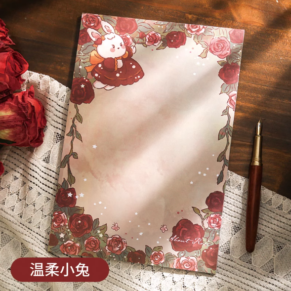 MR.PAPER The Rabbit In The Rose Series Notepad 纸先生玫瑰里的小兔系列拍纸本B5 温柔小兔