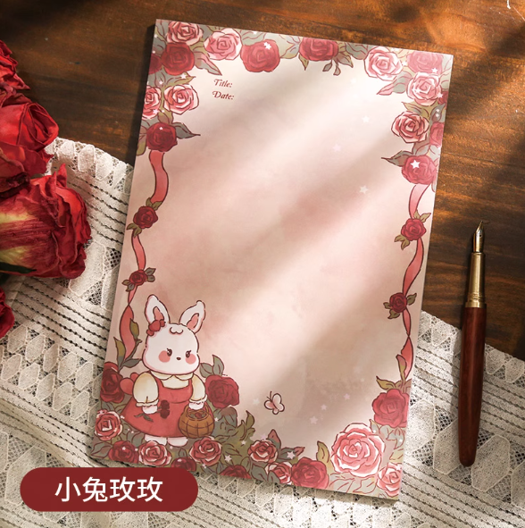 MR.PAPER The Rabbit In The Rose Series Notepad 纸先生玫瑰里的小兔系列拍纸本B5 小兔玫玫