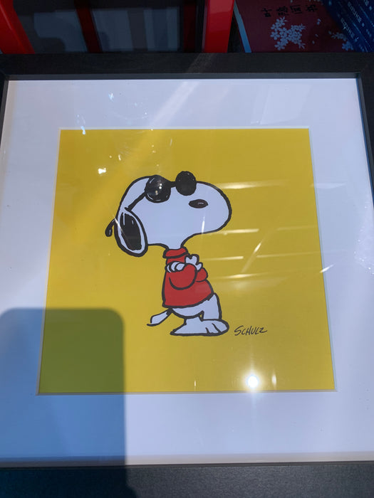 peanuts joe cool framed print handmade