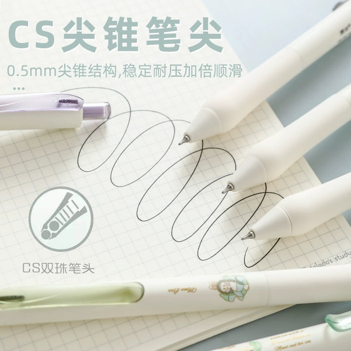 DOMI 802 Artistic Gel Pen - Random Body Color - Black Ink 0.5mm 世界名画 按动中性笔 0.5黑色 笔杆颜色随机