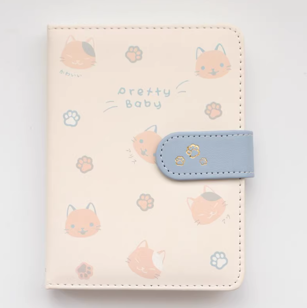 MissBook Artistic Magnetic Buckle Notebook 本小姐可爱猫咪磁扣记事本 白