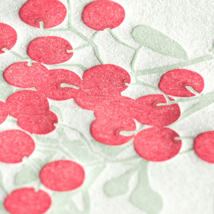 Midori Letter Set Press Bouquet Red日本Midori活版印刷红果花束信笺套装