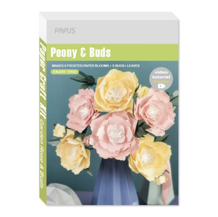 PAPUS Paper Craft Kit - Peony & Buds 自制香水花DIY纸艺花手工材料包 芍药